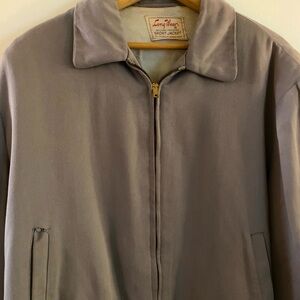 Vintage 1950s Grey / Blue Gabardine Ricky Jacket Small